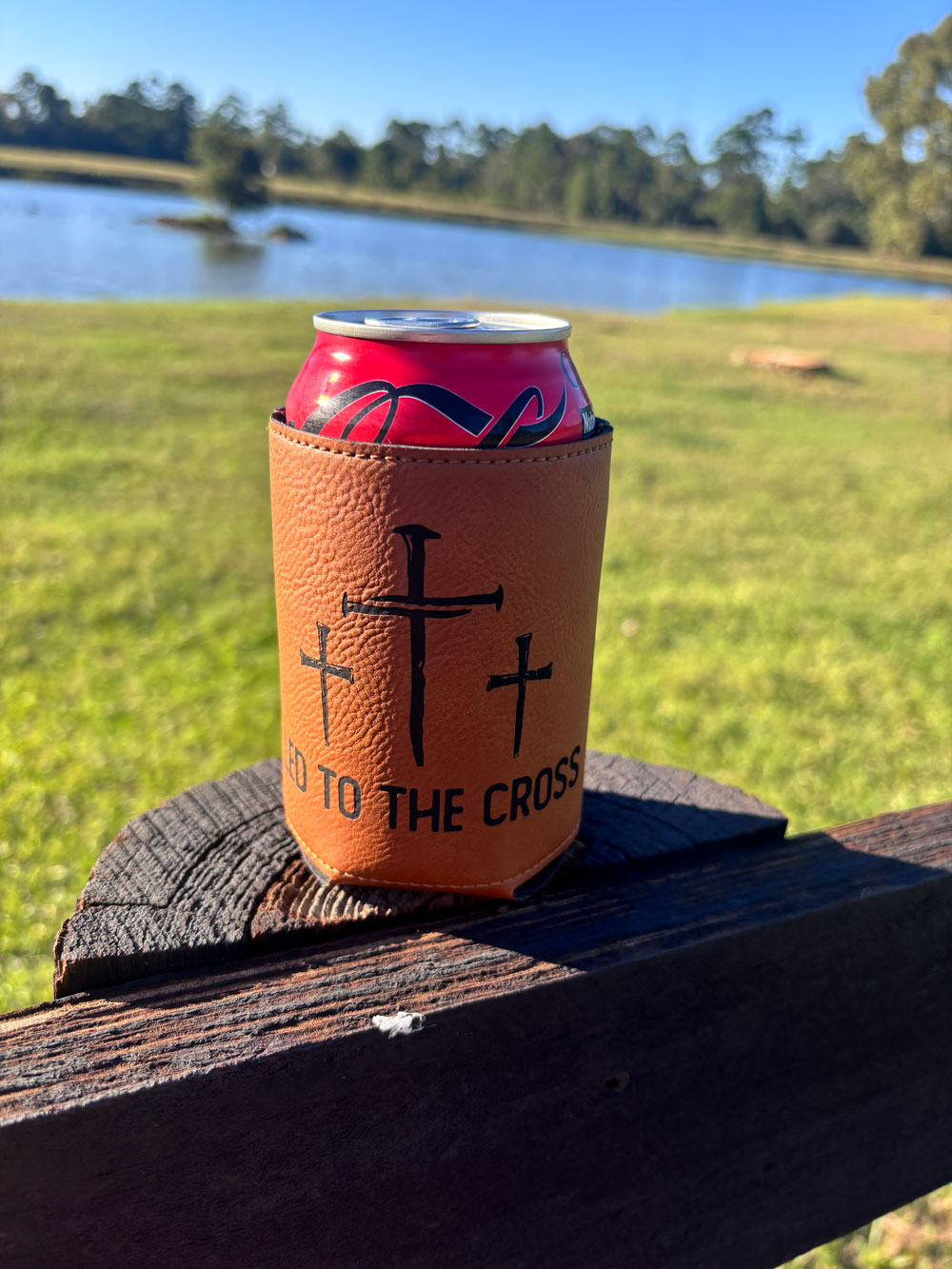 Led To The Cross Coozie