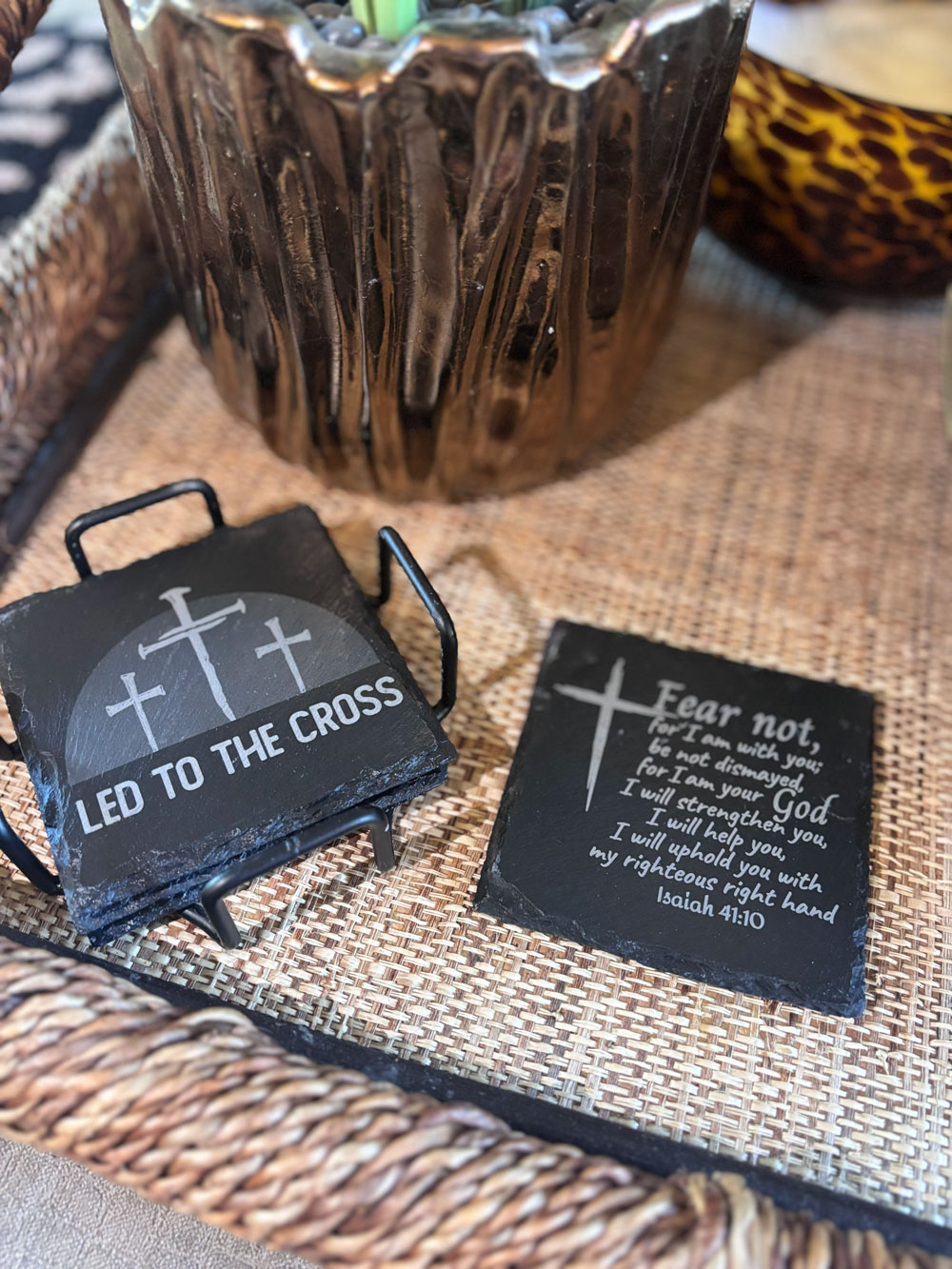 Led To The Cross Coasters